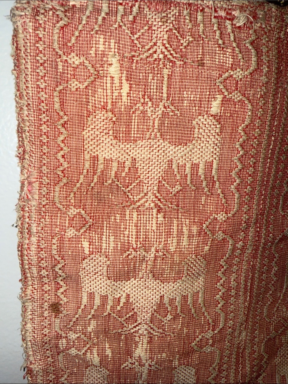 Antique Victorian/Edwardian Woven Tapestry Coin Purse Ornate Brass Frame - Picture 6 of 11